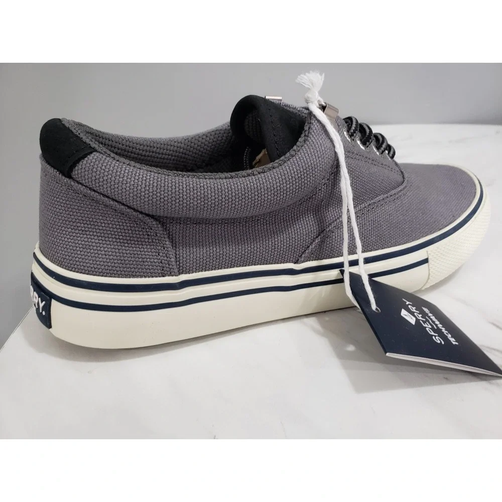 NEW SIZE 7 - Sperry Mens Striper Storm CVO Gray Sneakers Boat Shoes‎ Old Money